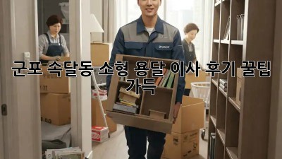 군포 속달동 소형 용달 이사 후기: 꿀팁 가득!